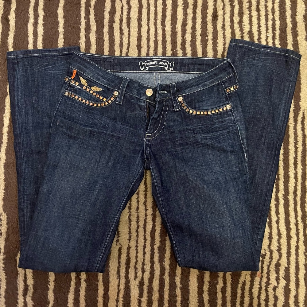 2000s studded Robins Jeans low rise
